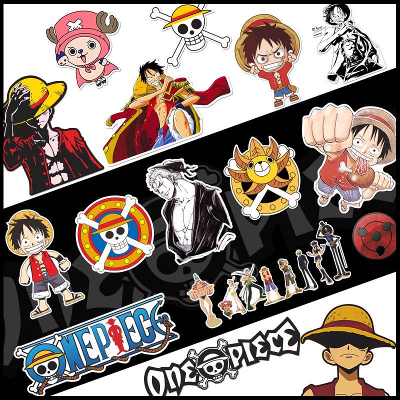 One Piece Anime Stickers: Luffy, Pirate Ship, Sanji Car Scratch Covers