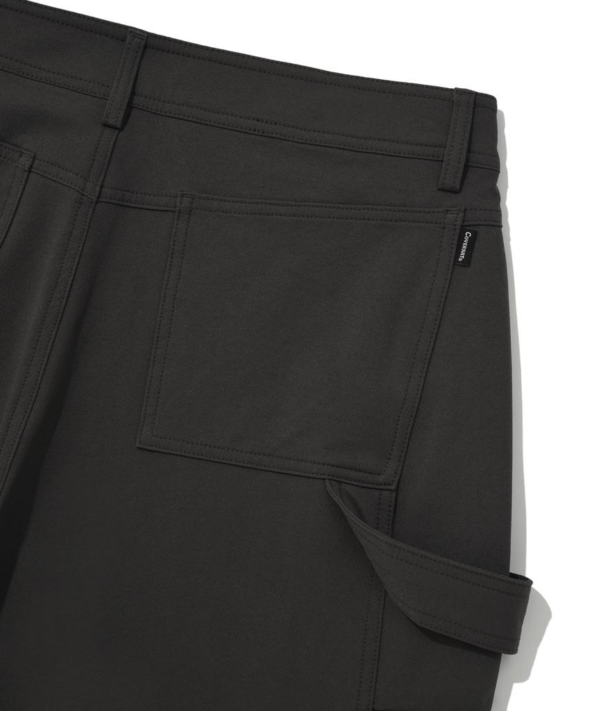 COVERNAT Fleece-Lined Cargo Wide Pants Charcoal