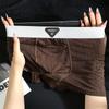 3pcs Summer Mesh Men's Underwear Ice Silk Flat Corner Pants Thin Breathable Four Corner Pants Boxer Brief