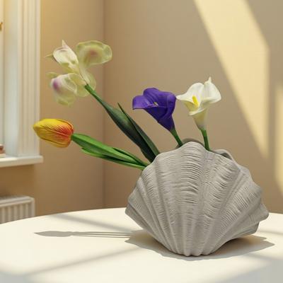 Keramikvase Muschelform Hydrokultur-Blumentopf Blumenvase Blumenarrangement Zubehör Heimdekoration