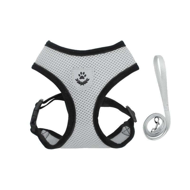 Pet Puppy Harness Leash Set for Small Dogs Cats Reflective Breathable Dog Chest Strap Walking Yorkie Vest Traction Rope Supplies