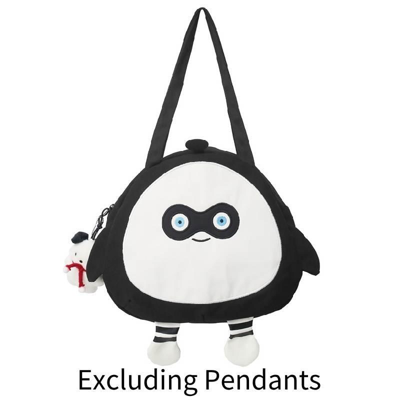 Cartoon Egg Waffle Canvas Bag Large Capacity Cute Street Style Tote Bag Black Yellow