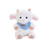 Plush Sitting Lamb Stuffed Animal Toy with Scarf Soft Fabric Cute Design for Kids and Collectors Gift