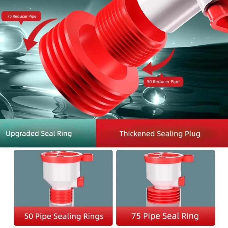 Multifunctional Kitchen Basins Sewer Branch Water Pipe Connector Sealing Rings Sink Drain Pipe Adapters Easy to Install