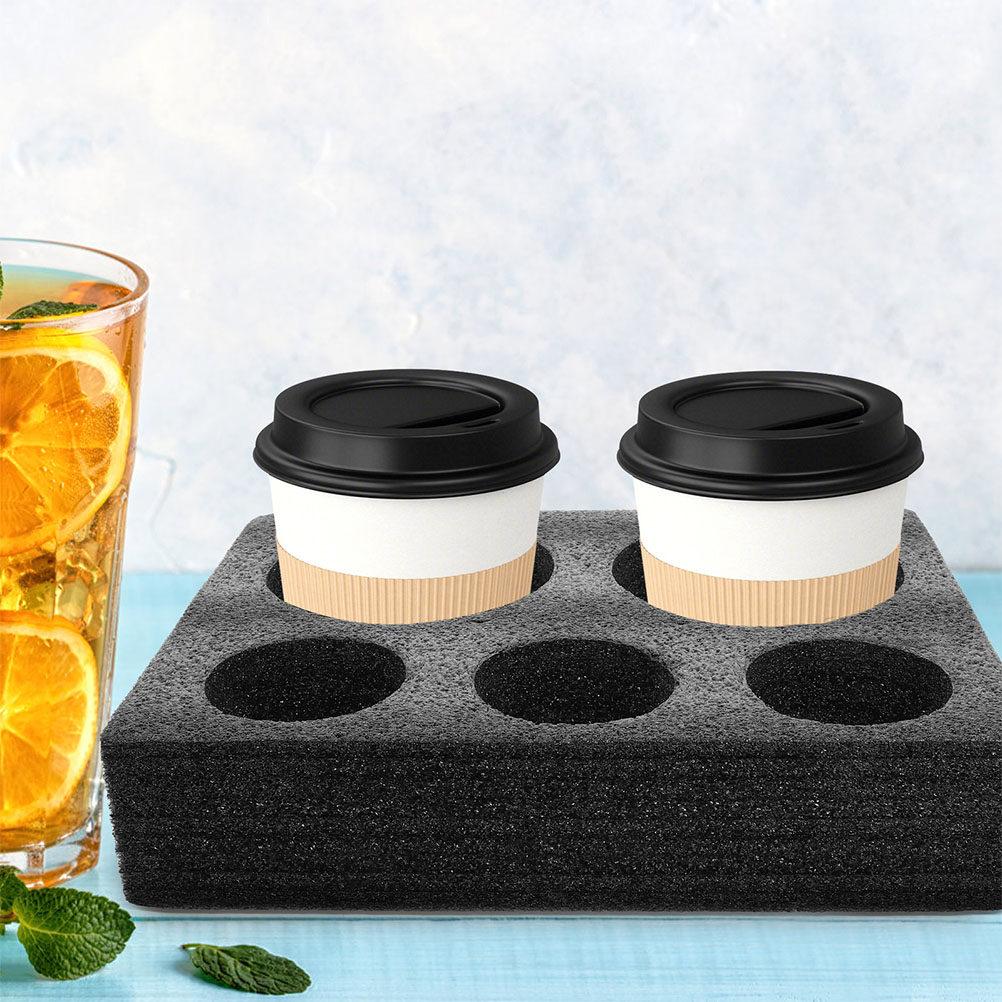 2Pcs Foam Cup Holder Tray Commercial Grade Combination 3 Hole 5 Hole Take Out Drink Carrier Drink Cup Holder Milk Tea Coffee