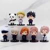 Q Version 8Pcs Jujutsu Kaisen Itadori Yuji  Ryomen Sukuna Gojo Satoru Figure Cake Decoration Doll Desktop Car Ornaments Toy Gift