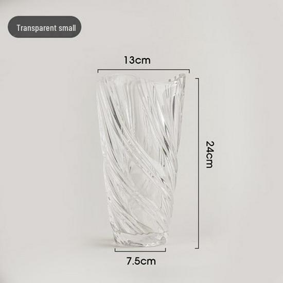 High-End Transparent Glass Crystal Vase for Fresh Flower Arrangements