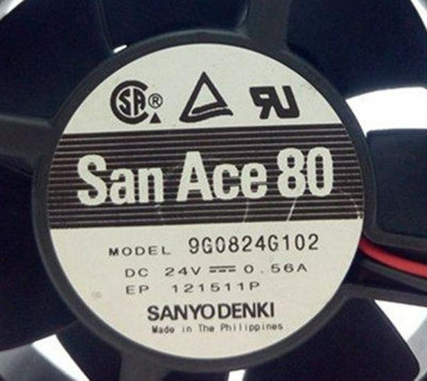 

Original SANACE 80 Axial Fan 24V 0.56A, 8cm 80x80x38mm (Model: 9G0824G102) Er Zhe