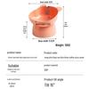 Pet Cat Bowl with Slanted Mouth and Anti-Overturn Design, High Foot, Elephant Leg Neck Protection, Cute Plastic, Four Colors.