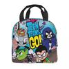 Teens Titans Go Beast Boy Sacs à déjeuner isothermes Boîte de rangement pour aliments Glacière portable Boîtes à lunch thermiques pour le voyage