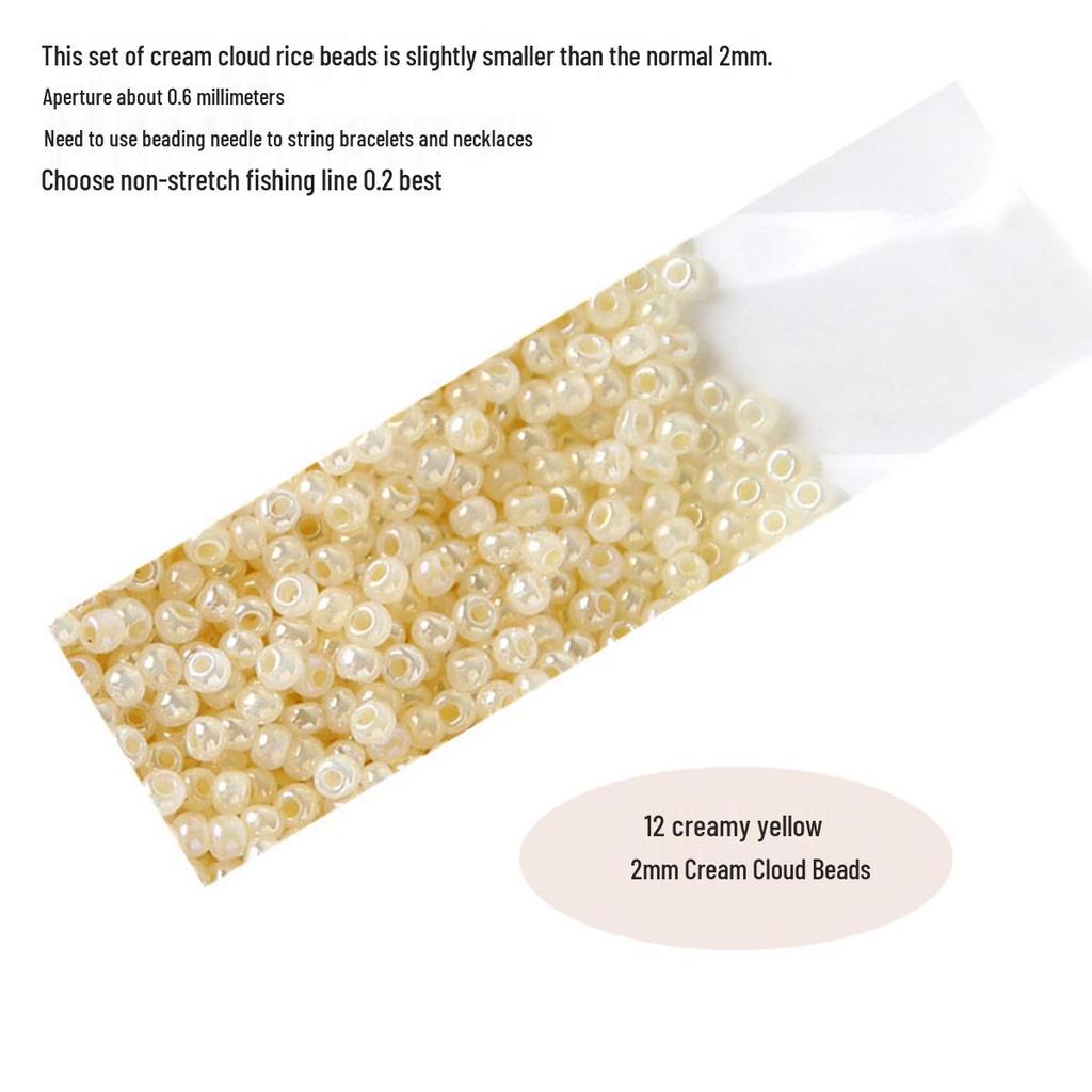 Imported 3A Quality 2mm Creamy Cloud Iridescent Seed Beads for DIY Jewelry Making