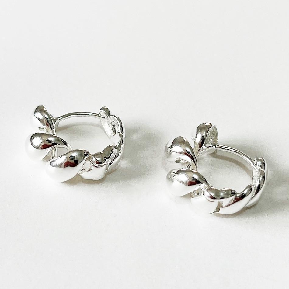 Sterling Tone Korean Twist Women Earrings Ear Buckle Hoops Earrings Souvenir Present Luxurious Earing Gold Tone Fine Accessories