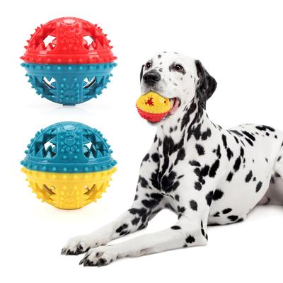 Interactive Training Dog Chew Toys Leaking Food Balls Sound Ball Grinding Teeth Toy Puzzle Toys Cleaning Teeth Toys Pet Products