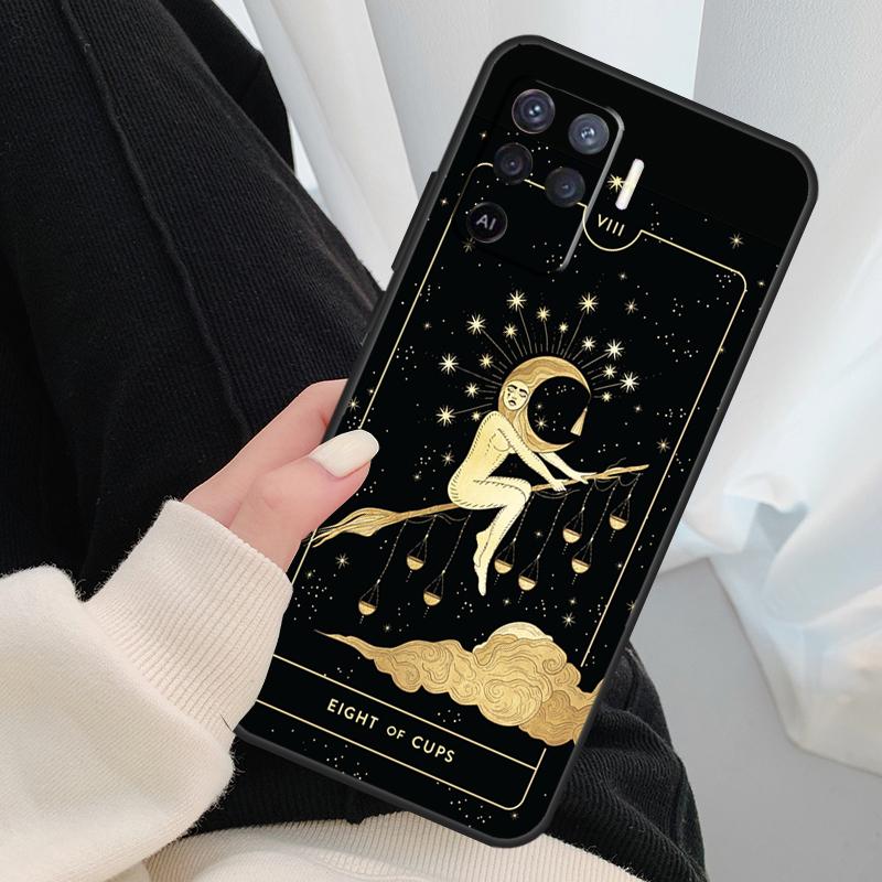 Witches moon Tarot Mystery totem Case For Oppo A18 A38 A58 A78 A98 A80 A60 A40 A96 A76 A16 A94 A74 A54 A15 A17 A57 A77 A5 Pro