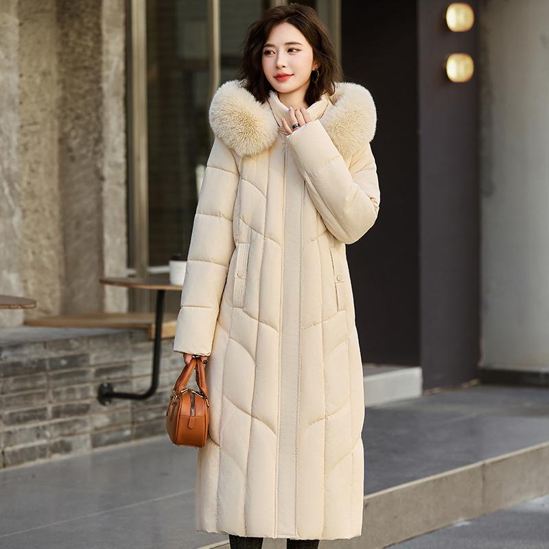 Mom's Winter Cotton Jacket: Stylish, Warm, Fleece-Lined Coat for Middle-Aged & Elderly