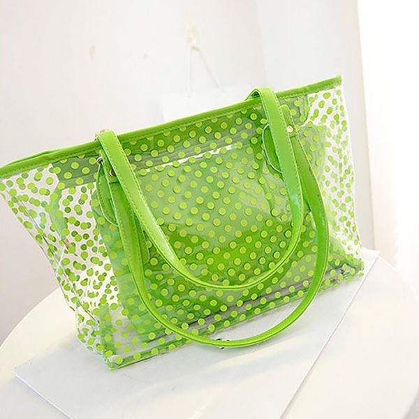 Premium Quality 2pcs/set Womens Clear Transparent Shoulder Bags For Fashion Enthusiasts
