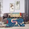 Pokemones Japanese Vintage Blanket Flannel Spring/Autumn  Breathable Warm Throw Blanket for Bed Outdoor Rug Piece