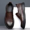 2025 Spring New Leather Men's Shoes One-pedal Business Breathable Casual Leather Shoes Men's Comfortable Foot Shoes