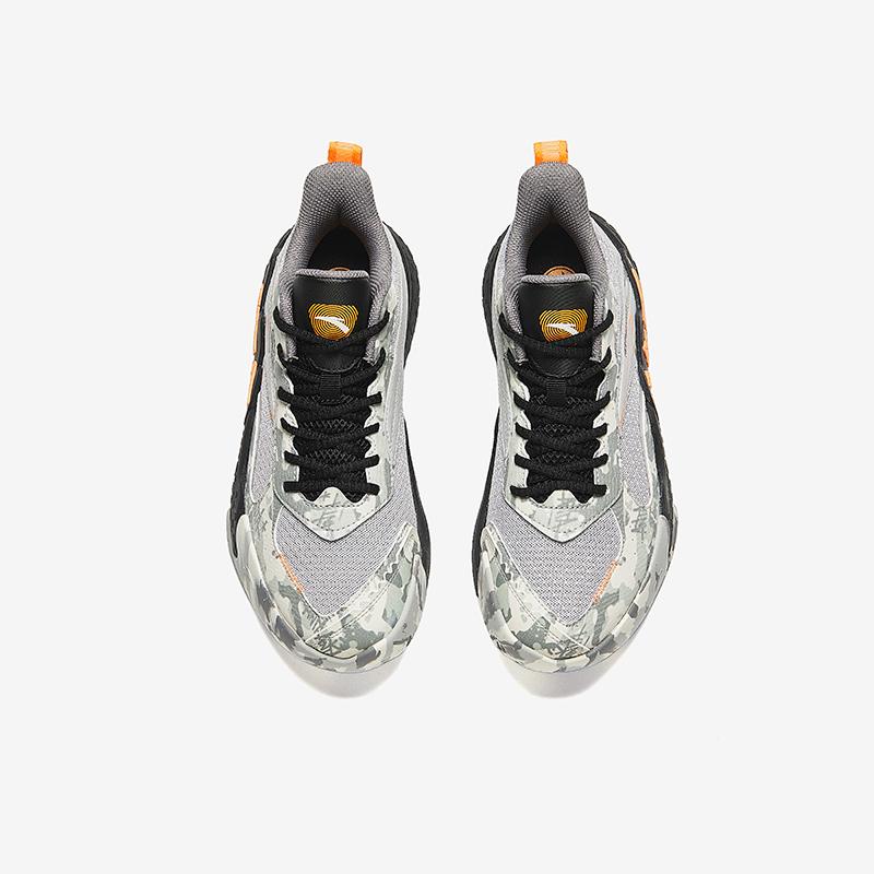 Anta Kids Cement Krypton Professional Basketball Shoes Non-Slip Wear-Resistant Breathable Low-Top Men Basketball Shoes Gray A12431101-6