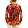 Kids Long Sleeve Round Neck T-Shirt with Halloween Print for Casual Everyday Wear