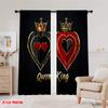 2pcs,2D Plane Printing Pattern Curtains Royal Hearts Versatile Polyester (without Rod) Art Deco Festive for Study, Living Room,