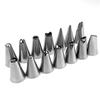 16 PCS/Set Silicone Kitchen Accessories Icing Piping Cream Pastry Bag +14 Stainless Steel Nozzle Set DIY Cake Decorating Tips