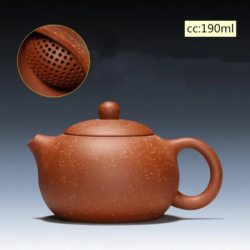 Yixing Tea Pot Purple Clay Xishi Teapot Beauty Kettle Raw Ore Handmade Tea Set Authentic Tie Guanyin Puer 188 Ball Hole Filter
