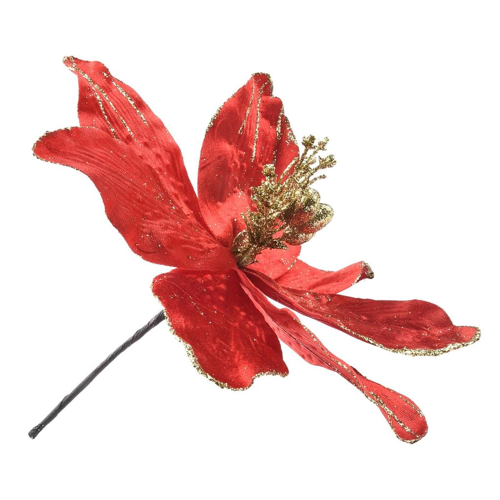 Beautiful Ornament Decoration Poinsettia Christmas Atmosphere