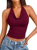 European and American fashion foreign style neck sleeveless sexy vest women's summer slim-fitting off-the-shoulder thin versatile top