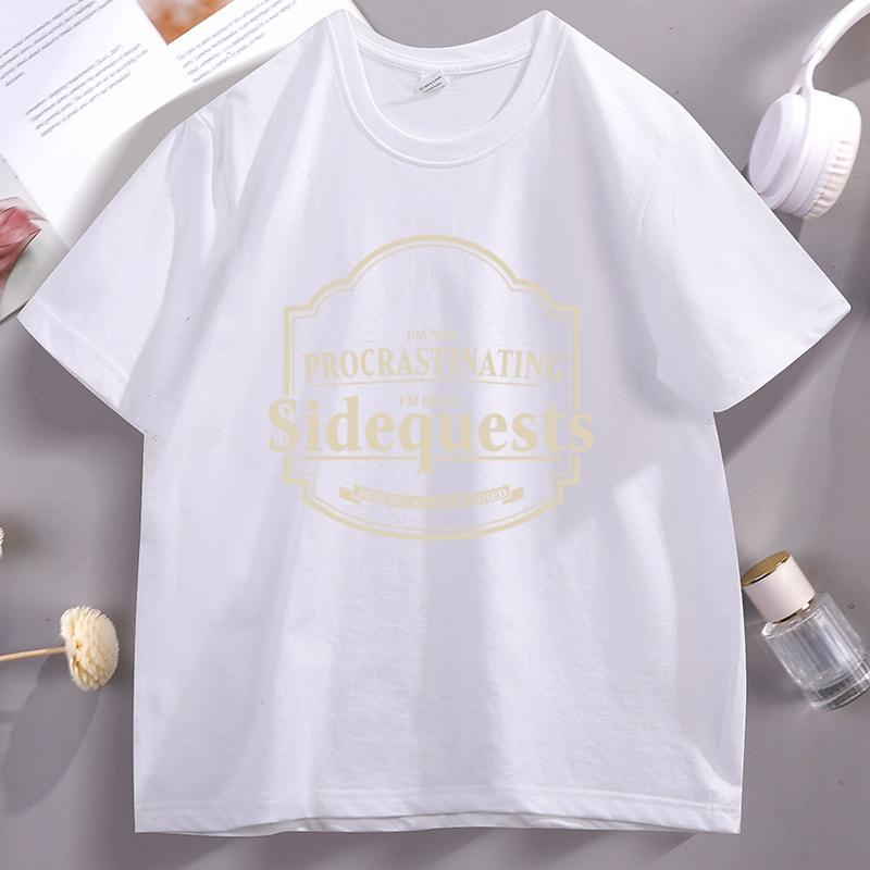 

Im Not Procrasinating Tshirt Unisex Women Gamer Tee Cotton Short Sleeve Round Neck T Shirt Pullover Comfortable Tshirts Clothing 4XL