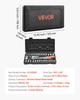 VEVOR Socket Set, 39 Pieces, 9.5 & 6.4 Mm Drive Socket and Ratchet Set, SAE and Metric Size, Mechanic Tool Kit with Ratchet Wrench, Accessories