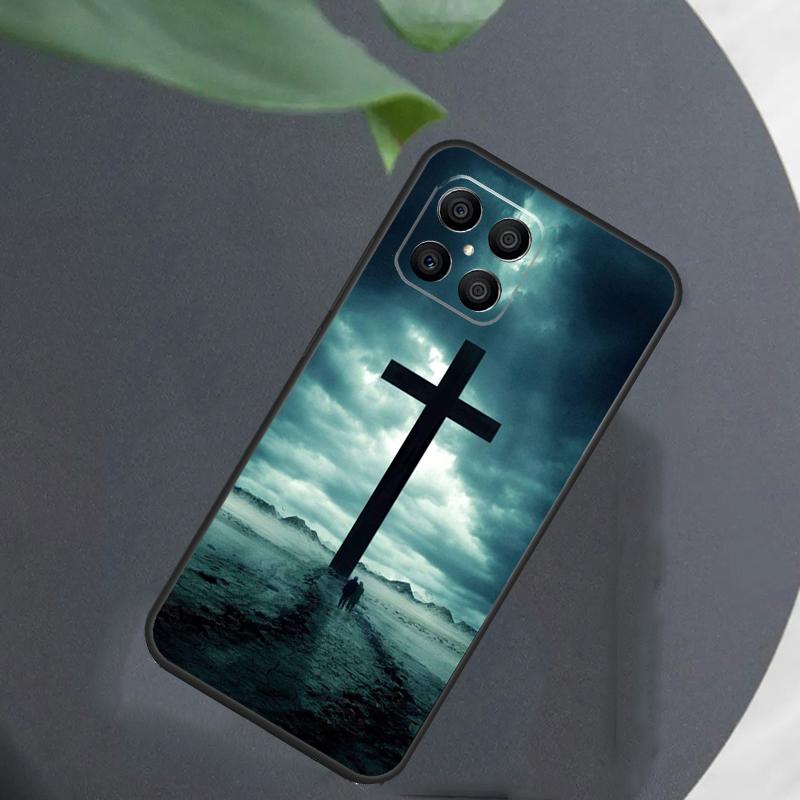 Jesus Christ Cross For Huawei Honor X9a X7 X8 X9 50 70 P20 P40 P30 Lite Mate 50 Pro Nova 5T P Smart 2021 Case