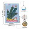 5D FullDrill Round Diamond Painting Kit Cactus Gnome Bedroom Decor Mosaic Craft Wall Art
