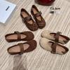 French Two-wear Birkenstocks Spring New Mary Jane Shoes Soft Sole Super Soft with Skirt Doudou Shoes Single Shoes