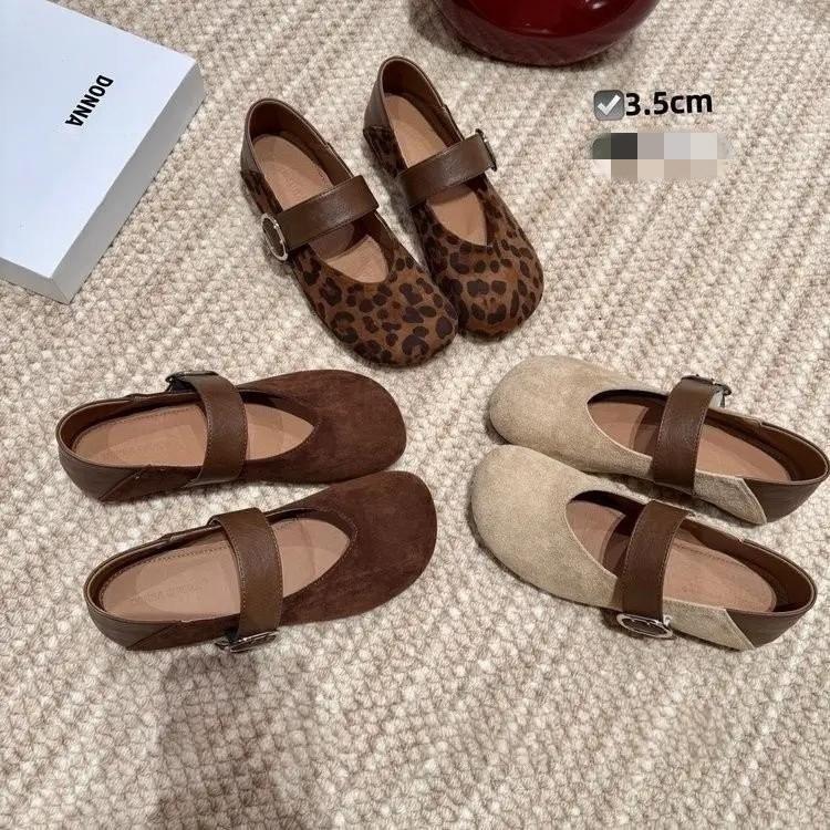 French Two-wear Birkenstocks Spring New Mary Jane Shoes Soft Sole Super Soft with Skirt Doudou Shoes Single Shoes