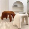 Armless Dressing Chair Plush Shoe Changing Stool Cream Style Makeup Stool  Makeup Room
