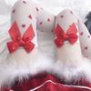 Christmas Sweetheart High Stockings Love Pattern Red Bow Ultra-Thin Beautiful Legs Stockings Knee Socks Women'S Stockings