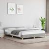 VidaXL Bed Frames with Headboard Slat Base Upholstered Bed Slat Frame Double Bed Adult Bedroom Furniture Grey 347415
