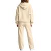 Women's Hooded Two Piece Sweatsuit Set with Pockets Casual Athletic Outfit for Fall Winter