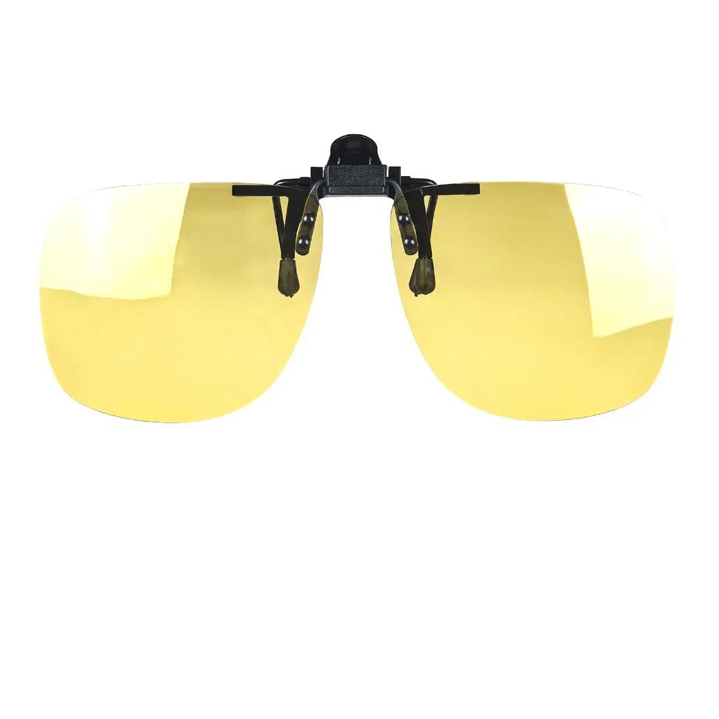 Red Lens Clip On Better Sleep Clipon  Black Polarized Sunglasses Clip On Big Size Square Shape Orange Lens Yellow Driving Lenses