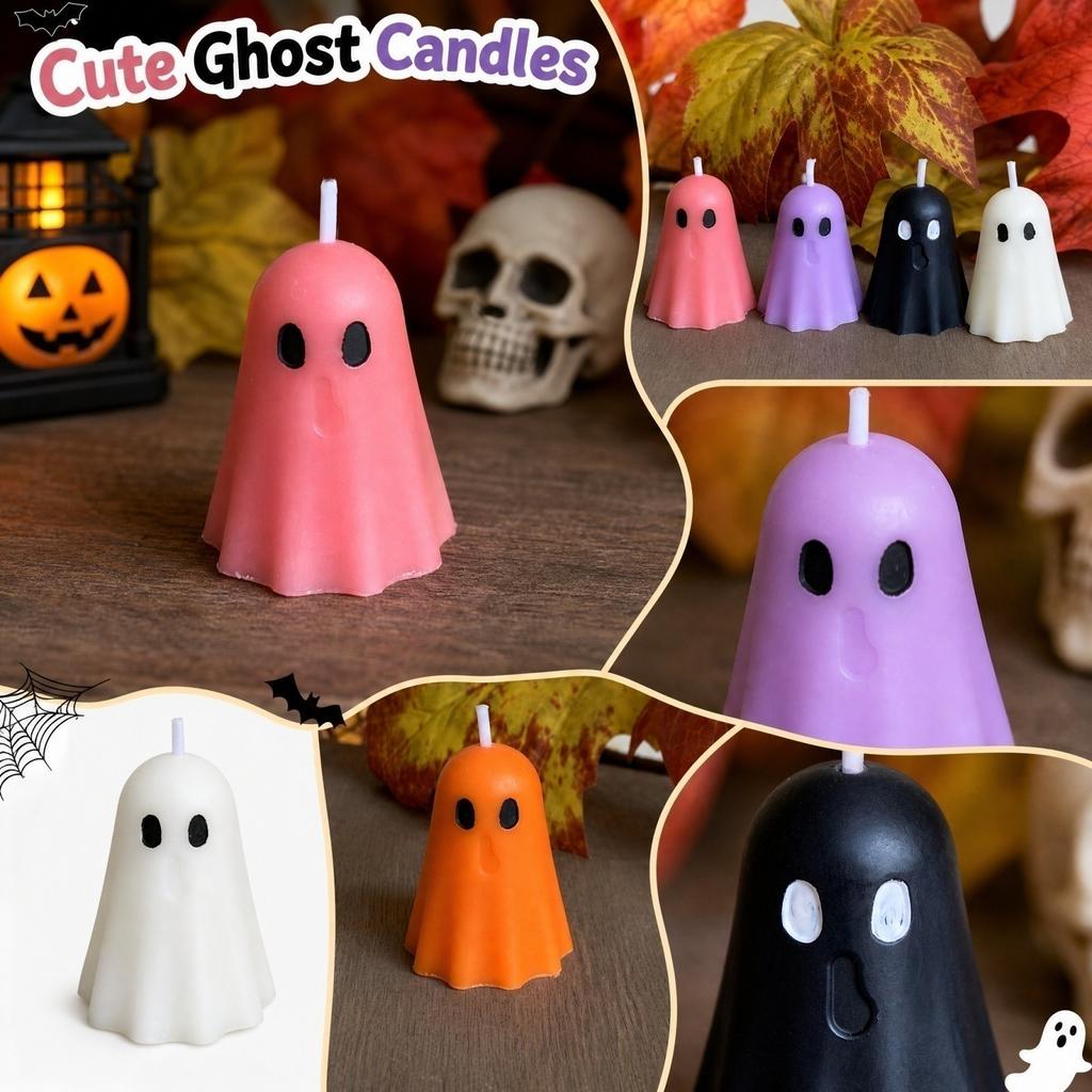 Halloween Candles - Cute Colorful Decorative Candles for Party Favors, Table Decor