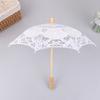 Vintage White 15/19/30/38Cm Lace Parasol Umbrella Embroidery Cotton Lace Flower Girl Umbrella Kids Sun Umbrella Photo Prop