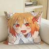 Anime Dragon Maid TTohru Square Sofa Pillow Cover Solid Color Living Room Home Decor Cushion Case