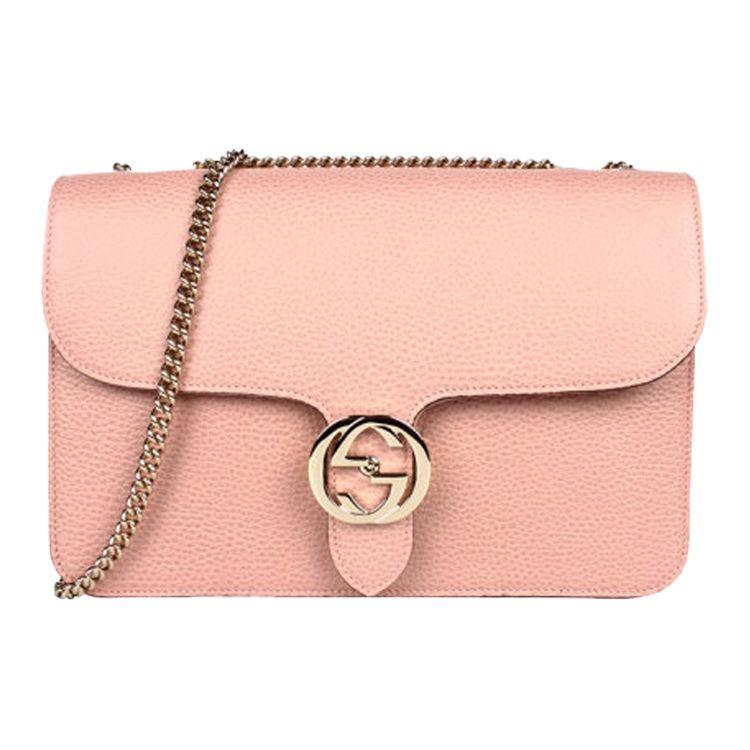 

Gucci Double G Buckle Chain Lychee Grain Cowhide Messenger Bag Accordion Crossbody Shoulder Bag Large Women bags Pink 510303-CAO0G-5806 Basic Set (Bag+Dust Bag)