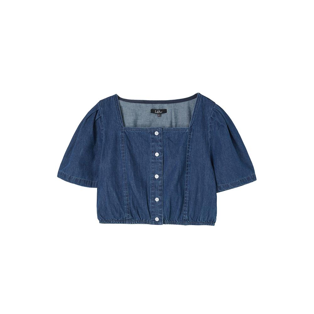 Rap Square Crop Denim Blouse Ar2Db570 Indigo/Ff
