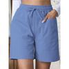 Trendy Women's Casual Drawstring  Elastic Waist Relaxed Straight Leg Shorts, Lightweight Breathable Summer Shorts for Daily Wear & Outings shorts