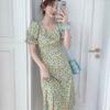 Chiffon small daisy floral dress Platycodon French small skirt women's summer dress new women's court style