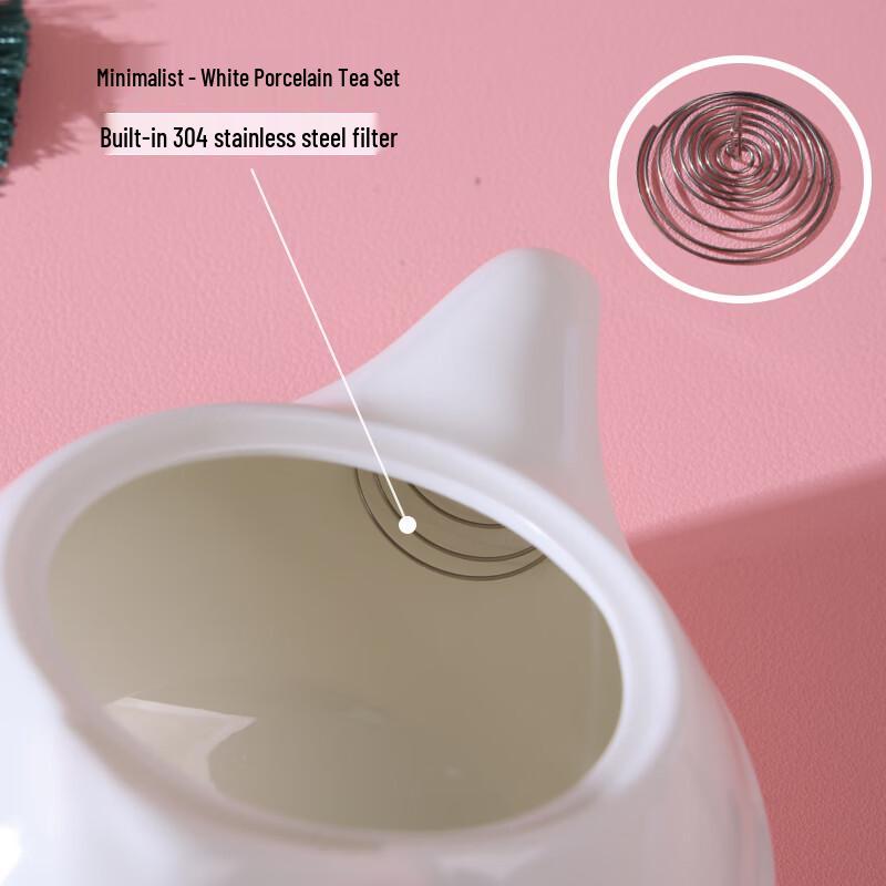 Duocai Bone China 5-Piece Tea Set