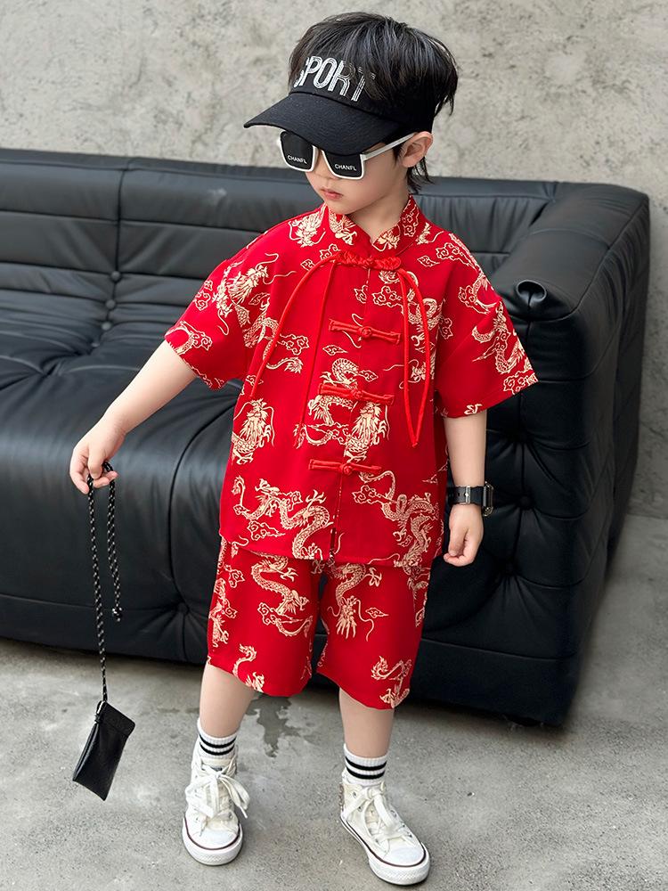 Moderna Ropa de Verano de Dragón Tang para Niños para la Actuación del 1 de Junio
