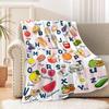 Mac and Cheese Blanket,Cute Mac n Cheese Throw Blanket,Cheese Pasta Flannel Blanket Gift for Toddler Infant Newborn,Fuzzy Warm